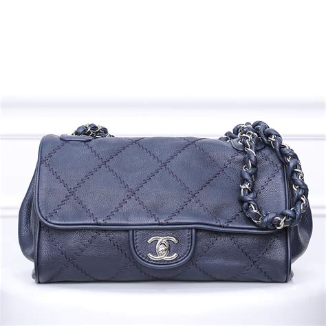 chanel reverse stitch navy|chanel flap hardware.